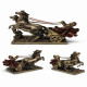 Roman Warrior Chariot Sculpture Vintage Decor