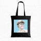 David Bubble Gum Art Tote Bag Black Canvas Shopper