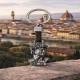 David Bust Keychain Italy Flag Souvenir