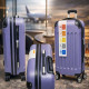 Durable Purple ABS Suitcase with 360° Spinner Wheels