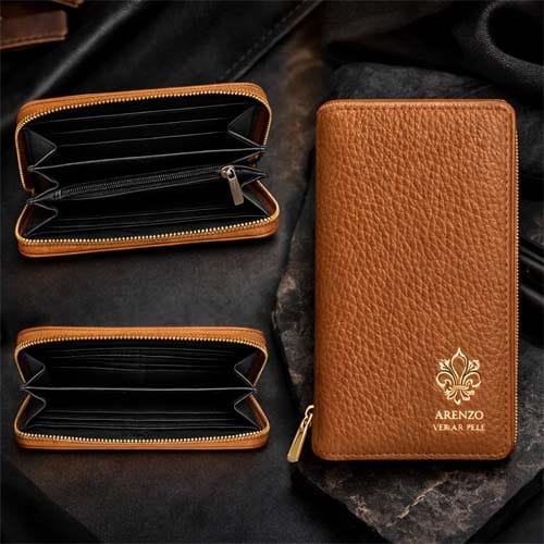 Firenze Heritage Zip Leather Wallet