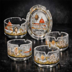 Florence Landmark Glass Ashtray Firenze Italy Collectible