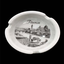 Firenze Ceramic Trinket Dish Vintage Florence Skyline Souvenir