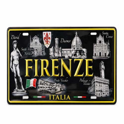 Firenze Landmark Italia Decorative License Metal Plate