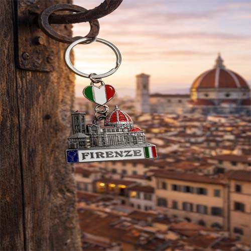 Florence Duomo Charm Keyring Travel Keepsake