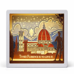 Florence Italy LED Shadow Box Frame Duomo Skyline