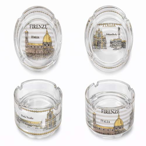 Firenze Italy Glass Ashtray Florence Landmark Decorative Ashtray