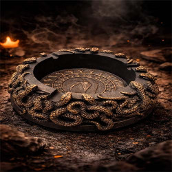Gothic Snake Ashtray Vintage Resin Cigarette Holder