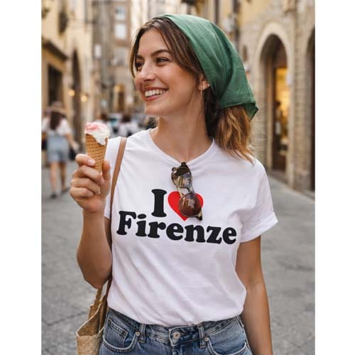 I love Firenze T-shirt for Women