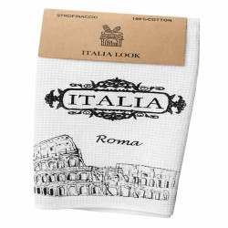 Italy Roma Small Cotton Towel Colosseum Design