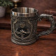 Medieval mug with dragon