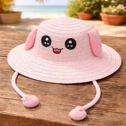 Pink children's sun hat