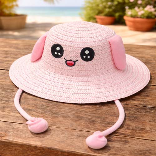 Pink children's sun hat