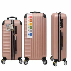 Premium ABS Luggage Rose Gold Hard Shell Spinner Suitcase