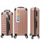 Premium ABS Luggage Rose Gold Hard Shell Spinner Suitcase
