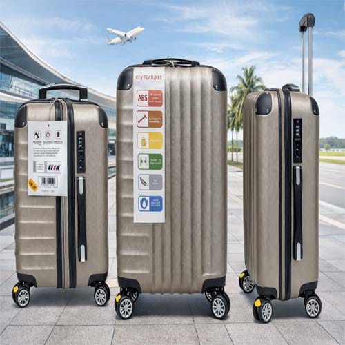 Premium ABS Luggage Set Expandable Spinner Suitcase for Travel