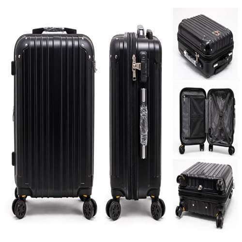 Premium Black ABS Luggage Durable Travel Suitcase