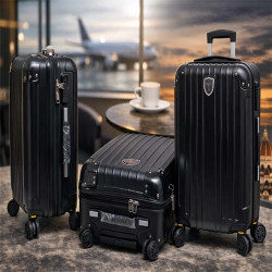 Premium Black ABS Luggage Durable Travel Suitcase
