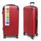Red ABS Hard Shell Travel Suitcase with Spinner Wheels