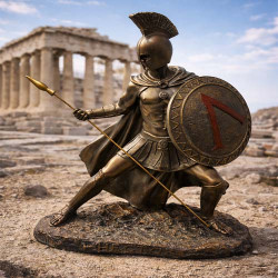 Statue of Hector in combat