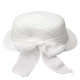 Straw hat with white bow