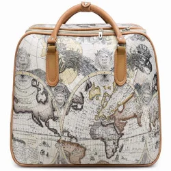 Vintage World Map Travel Bag Retro Duffle