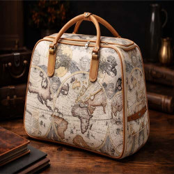 Vintage World Map Travel Bag Retro Duffle