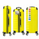 Yellow ABS Hard Shell Lightweight Spinner Travel Luggage